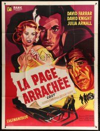 7t696 LOST French 1p '56 David Farrar & Julia Arnall's baby gets kidnapped, different art!
