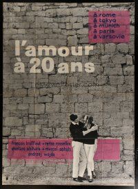 7t698 LOVE AT TWENTY style A French 1p '62 Truffaut, Wajda, Ophuls, Rossellini & Ishihara!