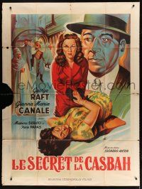7t708 MAN FROM CAIRO French 1p '55 George Raft, Gianna Maria Canale, different montage art!
