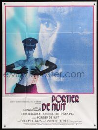 7t735 NIGHT PORTER French 1p '74 Il Portiere di notte, Bogarde, sexy topless Charlotte Rampling!