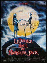7t737 NIGHTMARE BEFORE CHRISTMAS French 1p '94 Tim Burton, Disney, different image of Jack & Sally