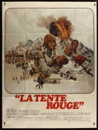 7t783 RED TENT French 1p '71 art of Sean Connery & Claudia Cardinale by Howard Terpning!