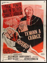 7t894 WITNESS FOR THE PROSECUTION French 1p R60s Billy Wilder, different Betrand art of top stars!