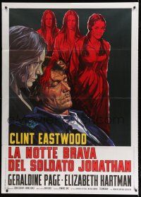 7t315 BEGUILED Italian 1p '71 different art of Clint Eastwood & Geraldine Page, Don Siegel