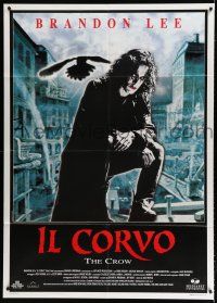 7t331 CROW Italian 1p '94 different close up of Brandon Lee in his final movie!