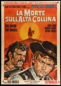 7t334 DEATH ON HIGH MOUNTAIN Italian 1p '69 Peter Lee Lawrence, cool spaghetti western artwork!