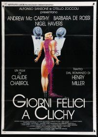 7t356 JOURS TRANQUILLES A CLICHY Italian 1p '90 Claude Chabrol, Cecchini art of sexy naked girl!
