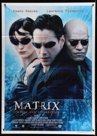7t368 MATRIX Italian 1p '99 Keanu Reeves, Carrie-Anne Moss, Laurence Fishburne, Wachowski Bros!
