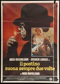 7t384 POSTMAN ALWAYS RINGS TWICE Italian 1p '81 Jack Nicholson & sexy Jessica Lange, different!