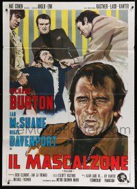 7t404 VILLAIN Italian 1p '71 Richard Burton has the face of a Villain, different crime art!