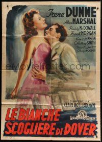 7t408 WHITE CLIFFS OF DOVER Italian 1p '47 different romantic art of Irene Dunne & Alan Marshal!