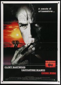 7t409 WHITE HUNTER, BLACK HEART Italian 1p '90 super c/u of Clint Eastwood as director John Huston!