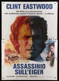 7t270 EIGER SANCTION Italian 2p '75 different art of Clint Eastwood by Jean Mascii!