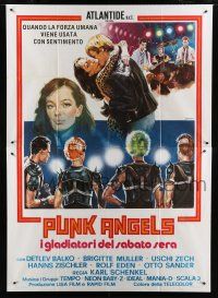 7t295 STRIKE BACK Italian 2p '81 German crime, cool art of Punk Angels by Mario Piovano!