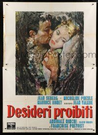 7t300 TIME OUT FOR LOVE Italian 2p '62 great romantic art of Jean Seberg by Donelli!