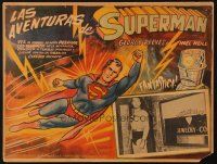 7t231 LAS AVENTURAS DE SUPERMAN Mexican LC '60s wonderful superhero border art!