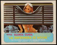 7t232 L'INFERMIERA DI NOTTE Mexican LC '79 art of sexy naked Night Nurse Gloria Guida behind blinds