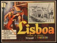 7t233 LISBON Mexican LC '56 Ray Milland & Maureen O'Hara in the city of intrigue & murder!