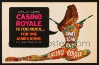 7t106 CASINO ROYALE pressbook '67 all-star James Bond spy spoof, sexy art by Robert McGinnis!