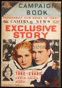7t118 EXCLUSIVE STORY pressbook '36 Franchot Tone, Madge Evans, thunderbolt film drama of today!