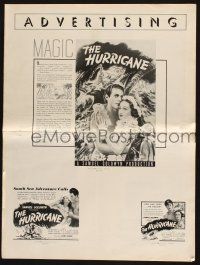 7t124 HURRICANE pressbook advertising section '37 Dorothy Lamour, Jon Hall, Mary Astor