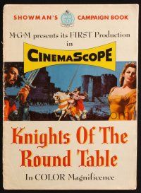 7t130 KNIGHTS OF THE ROUND TABLE pressbook '54 Robert Taylor as Lancelot, Ava Gardner as Guinevere