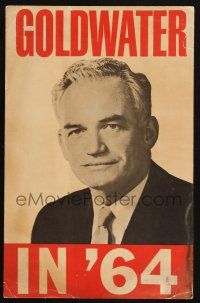 7t038 BARRY GOLDWATER 11x17 political campaign '64 he lost the election to Lyndon B. Johnson!