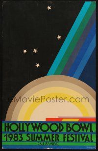 7t070 HOLLYWOOD BOWL 1983 SUMMER FESTIVAL WC '83 cool colorful artwork by Don Weller!
