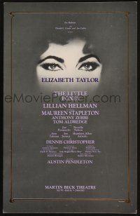 7t073 LITTLE FOXES stage play WC '81 Elizabeth Taylor in Lillian Hellman's play, Gordon art!