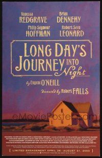 7t074 LONG DAY'S JOURNEY INTO NIGHT stage play WC '03 Eugene O'Neill, art by Robert Cardinal!