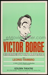 7t086 VICTOR BORGE COMEDY IN MUSIC stage play WC '60s cool artwork of the famous pianist!