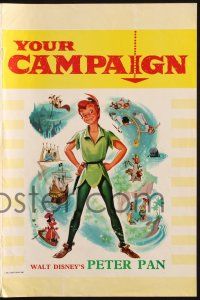 7t143 PETER PAN English pressbook R60s Walt Disney animated cartoon fantasy classic!