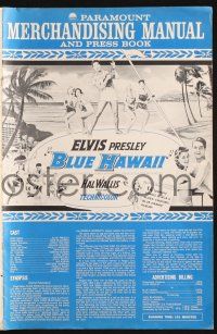 7t102 BLUE HAWAII pressbook '61 rock & roll king Elvis Presley & sexy babes at the beach!