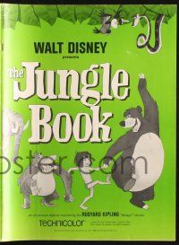 7t127 JUNGLE BOOK pressbook '67 Walt Disney cartoon classic, great images of all characters!