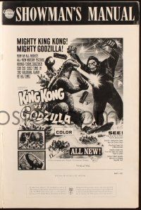 7t128 KING KONG VS. GODZILLA pressbook '63 Kingukongu tai Gojira, mightiest monsters of all time!