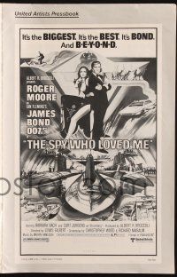 7t155 SPY WHO LOVED ME pressbook '77 art of Roger Moore as James Bond 007 by Bob Peak