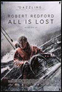 7w046 ALL IS LOST advance DS 1sh '13 Robert Redford in lone sailing adventure!