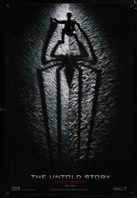 7w048 AMAZING SPIDER-MAN teaser DS 1sh '12 shadowy image of Andrew Garfield climbing wall!