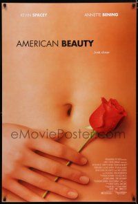 7w050 AMERICAN BEAUTY DS 1sh '99 Sam Mendes Academy Award winner, sexy close up image!