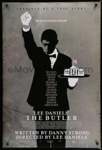 7w095 BUTLER advance DS 1sh '13 cool artwork of Forest Whitaker in title role!