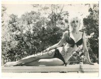 7x148 GARI HARDY deluxe 11x14 still '60s c/u in sexy swimsuit on diving board by Harry Langdon!