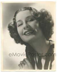 7x180 NORMA SHEARER deluxe 11x14 still '30s great head & shoulders portrait smiling really big!