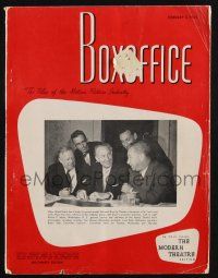 7x093 BOX OFFICE exhibitor magazine February 5, 1955 Conquest of Space, Bad Day at Black Rock+more!