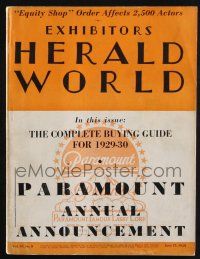 7x046 EXHIBITORS HERALD WORLD exhibitor magazine June 15, 1929 w/ entire Paramount 29/30 yearbook!