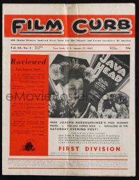 7x113 FILM CURB exhibitor magazine August 15, 1935 Joe E. Brown in Bright Lights, Java Head & more!