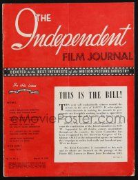 7x106 INDEPENDENT FILM JOURNAL exhibitor magazine March 14, 1959 Green Mansions, Compulsion & more!