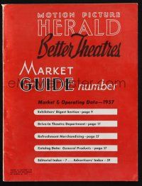 7x077 MOTION PICTURE HERALD section two exhibitor magazine March 30, 1957 market guide!