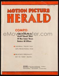 7x080 MOTION PICTURE HERALD exhibitor magazine October 31, 1959 Li'l Abner, Odds Against Tomorrow!