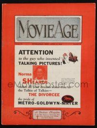 7x114 MOVIE AGE exhibitor magazine April 15, 1930 Norma Shearer in Divorcee, the Talkie of Talkies!