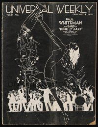 7x061 UNIVERSAL WEEKLY exhibitor magazine Feb 8, 1930 wild image of naked woman by Paul Whiteman!